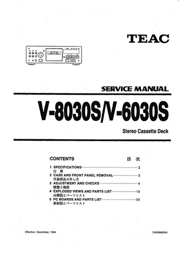 Manuel service teac - manuel,