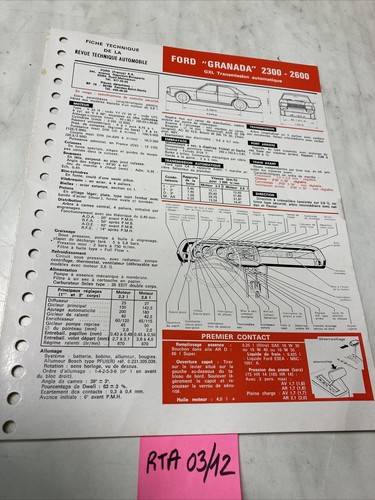 Fiche technique automobile