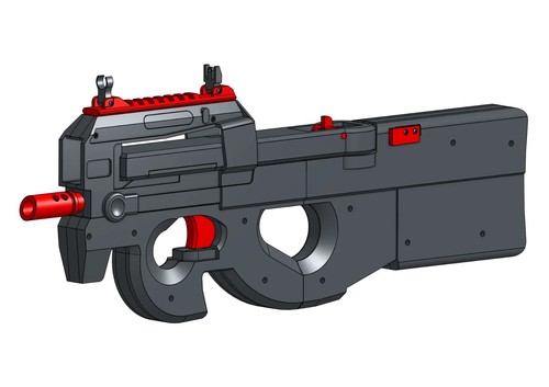 P90 submachine gun 1 - gun, 1:1