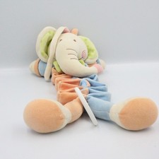 Doudou musical éléphant bleu