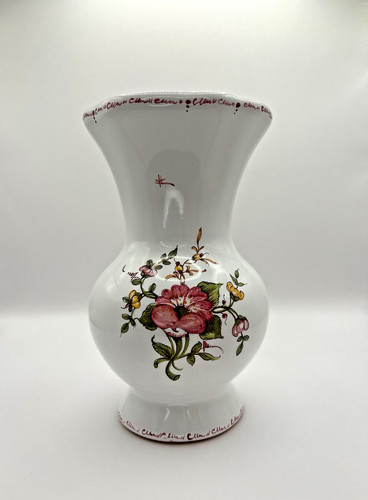 Vase faïence décor floral - vase, en