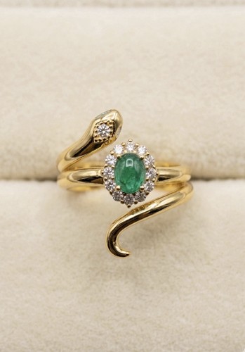 Bague émeraude zircon - zircon, –