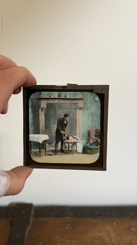 Plaque verre peint lanterne