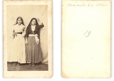 Liban, femme Maronites Vintage albumen print CDV. P Tirage albuminé  6,5x9,5