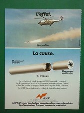 12/1983 PUB SNPE POUDRES EXPLOSIFS MARINE FRELON TIR AM39 EXOCET FRENCH AD
