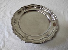 Plat de service rond en inox  24,5 cm de diamètre