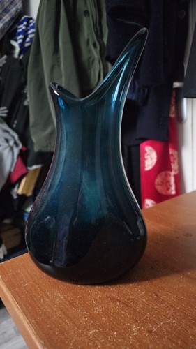 Vase verre signé claude - vase, en