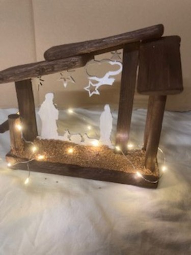 Crèche noël bois - de,