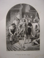 Gravure L'épreuve des fers