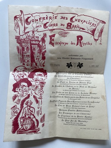 Ancien menu confrérie - ancien,