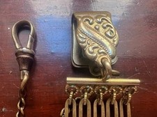 Chaîne Montre Poche Victorienne Chatelaine Joint Pinchbeck Antique 1800 N.1