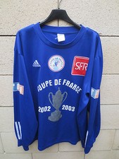 VINTAGE Maillot COUPE DE FRANCE porté n°5 bleu ADIDAS 2003 match worn shirt XL
