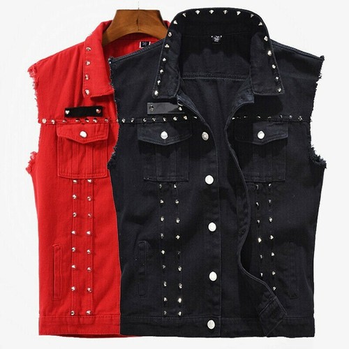 Hommes jeans clouté gilet - hommes,