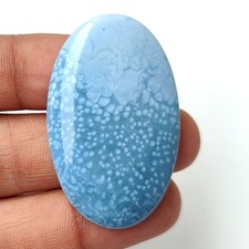 Cabochon opale hibou bleu naturel forme ovale pierre précieuse couleur bio 57...