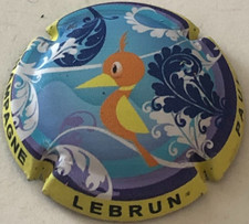 Capsule de champagne LEBRUN Paul (83b. contour jaune mat)