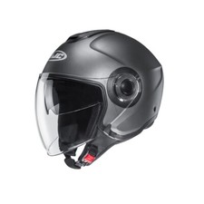 Casque Helmet Moto Demi Jet HJC I40 SEMI FLAT Titane TAILLE S