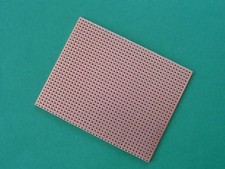 PLAQUE CIRCUIT IMPRIME . Plaque d'essai  à bandes . PB 2 . 75 X 100 mm.