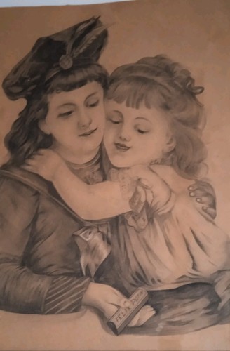 Authentique dessin fin - dessin, 19e