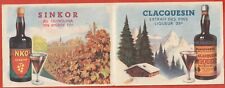 DEPLIANT PUBLICITAIRE - CLACQUESIN - APERITIF SINKOR - LIQUEUR EXTRAIT DES PINS