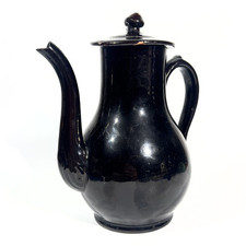 Verseuse Faïence Manganèse XVIIIe debut XIXe Rouen Forges les eaux Pierre Caussy