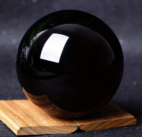 Grande sphère obsidienne noir - sphère,