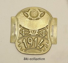 Plaque de vélos ancienne, Taxe Fiscale de 1914. France