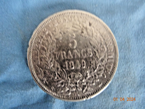 Pièce argent francs - 5, a