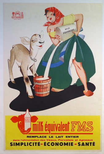Poster entoilé milk - -,