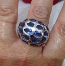 Imposante bague jonc argent - jonc, en