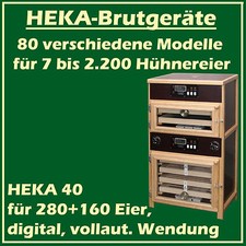 HEKA 40 - Fully-Automatic Egg-Incubator Avec Séparés Eclosoir - pour 280+160