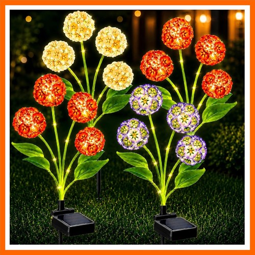 Solar hydrangea flower - hydrangea, lights