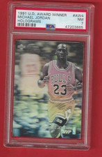 Carte PSA Hologram NBA Basketball 1991 UD Award Winner Michael Jordan #AW4 PSA 7