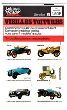 LETRASET ACTION TRANSFERS ¤ 1971 ¤ 6 TACOTS ¤ VIEILLES VOITURES SERIE n°5 