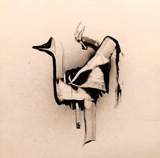   TABLEAU  ABSTRAIT SIGNE NOIR BLANC ABSTRACT SIGNED  ARTWORK VIDE ATELIER