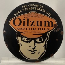 Plaque émaillée Oilzum - Ø