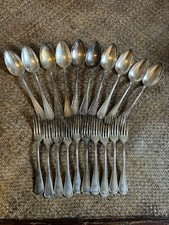 10 Couverts Dont Apollo  20 Pièces Métal Argenté Silver Plated