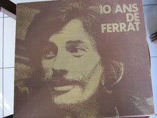 JEAN FERRAT - 10 ANS - COFFRET DE 10 VINYLES de 30 CM en 33 tours
