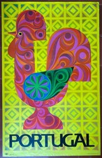 Affiche tourisme PORTUGAL Coq