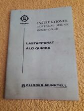 Volvo Chargeur Tracteur Bolinder Munktell manuel catalogue pièces En Suédois