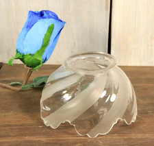 Ancien Tulipe en Verre de Cristal Taillé Main pour Lampe Applique Baccarat c1900