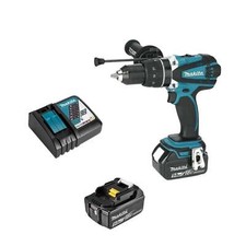 Perceuse visseuse à percussion MAKITA 18V Li-Ion (2x 5Ah) LXT DHP458RT