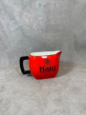 Vintage 1970s Longchamp Red Haig Scotch Whisky Earthenware Advertising Jug