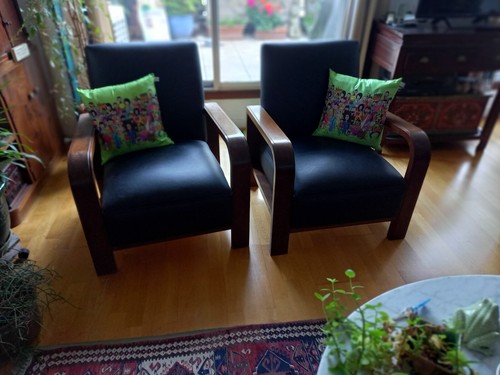 Paire fauteuils art - paire, deco