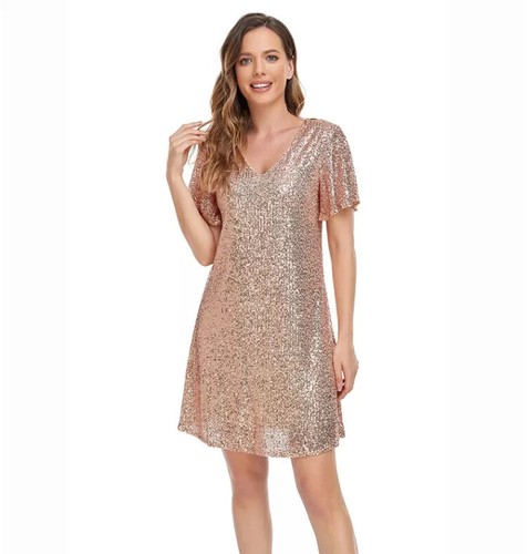 Robe femme court - femme, or