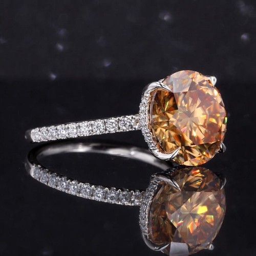 Bague diamant champagne