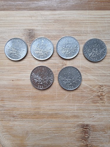 Lot pièces 5 francs - de,