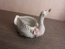 Soliflore ,petit vase , cygne a la rose(smd8)