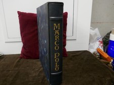 Marco Polo,cuir bleu,emboitage,129p, 250ex avec suite gravures en noir,1987