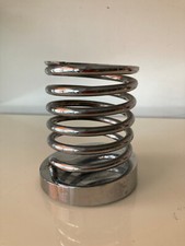 PORTE POT CRAYONS RESSORT STYLE LEBOVICI DESIGN 70 ACIER INOX ART BUREAU VINTAGE