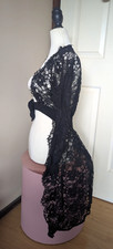 Vintage Black Sheer Floral